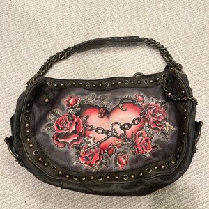 Isabella Fiore Heart Chain Shoulder Bag